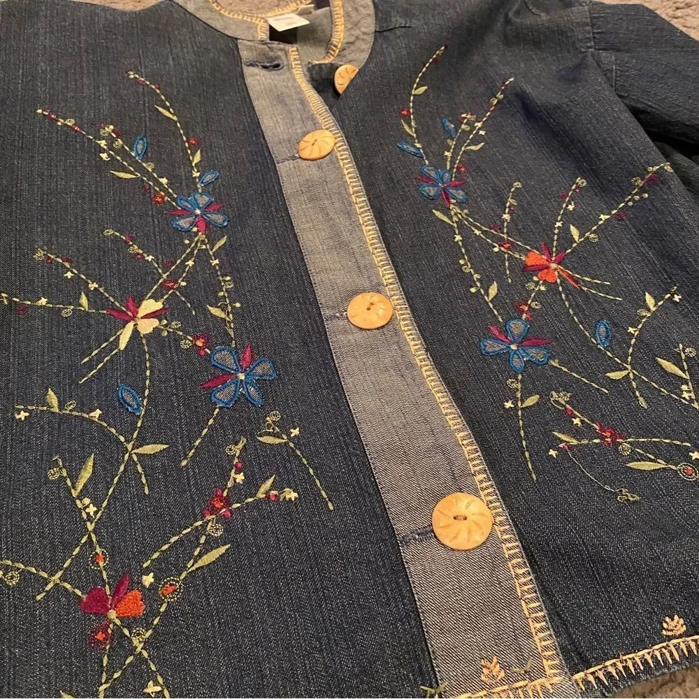 Coldwater Creek Jean Embroidered Jacket - Picture 7 of 14